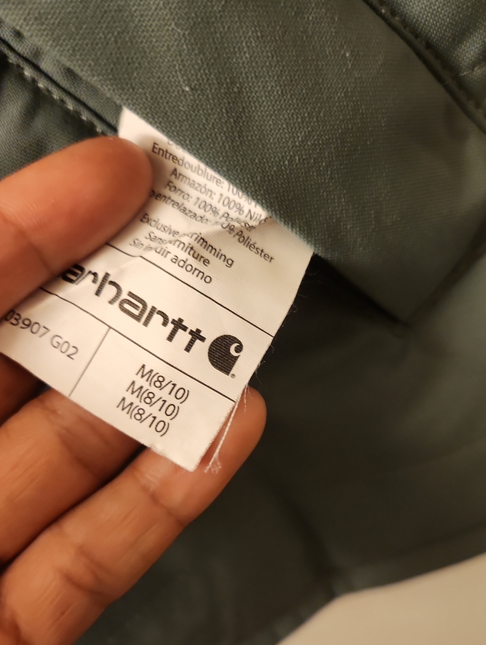 Carhartt Women's Sage Green Quilted Sherpa-Lined Vest- M 8/10 - Picture 6 of 9
